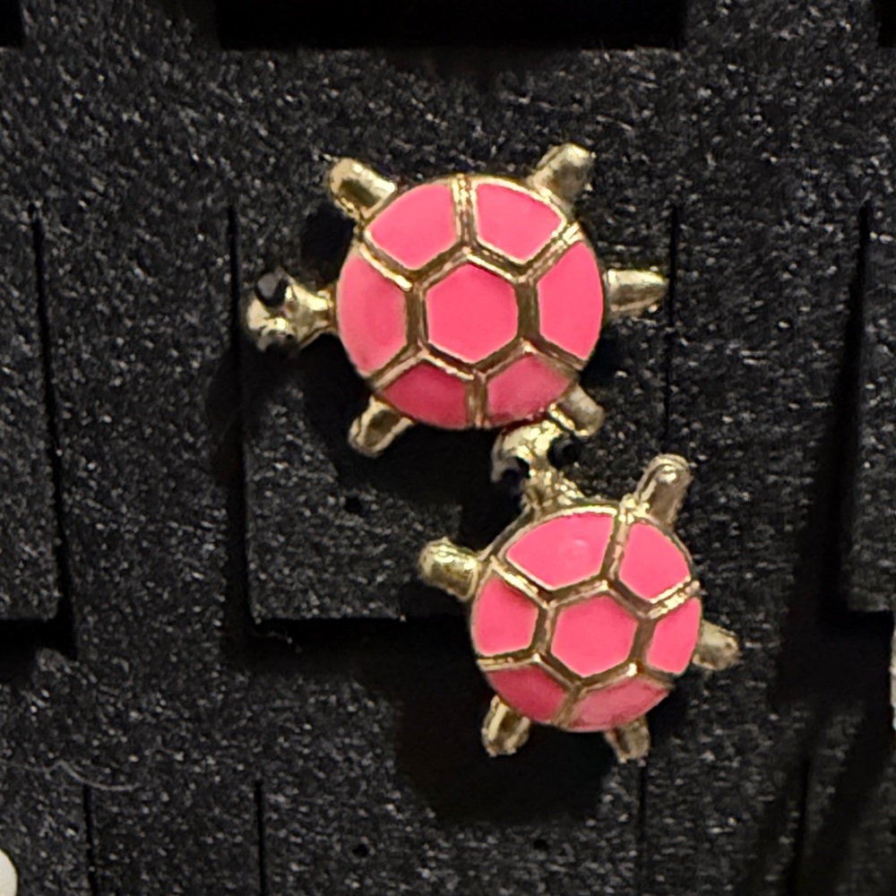 Pink Turtle Earrings from Costa Rica